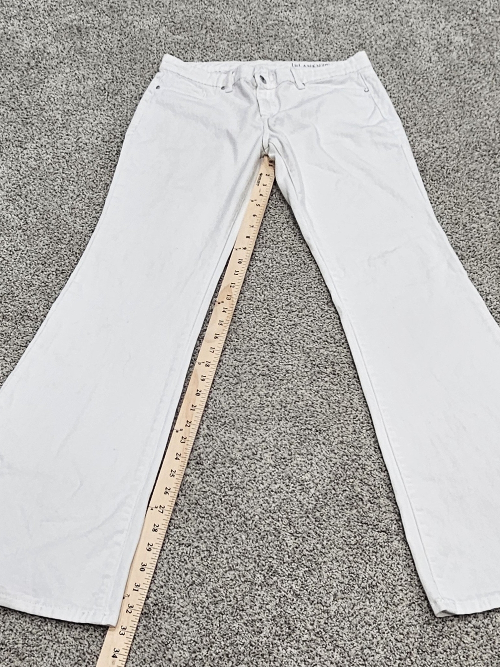 Blank NYC White Wide-Leg Flare Jeans In White